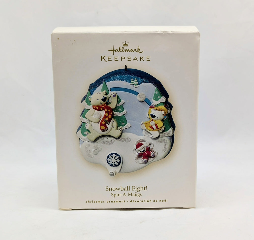 2008 Hallmark Keepsake Snowball Fight Spin-A-Majigs Ornament