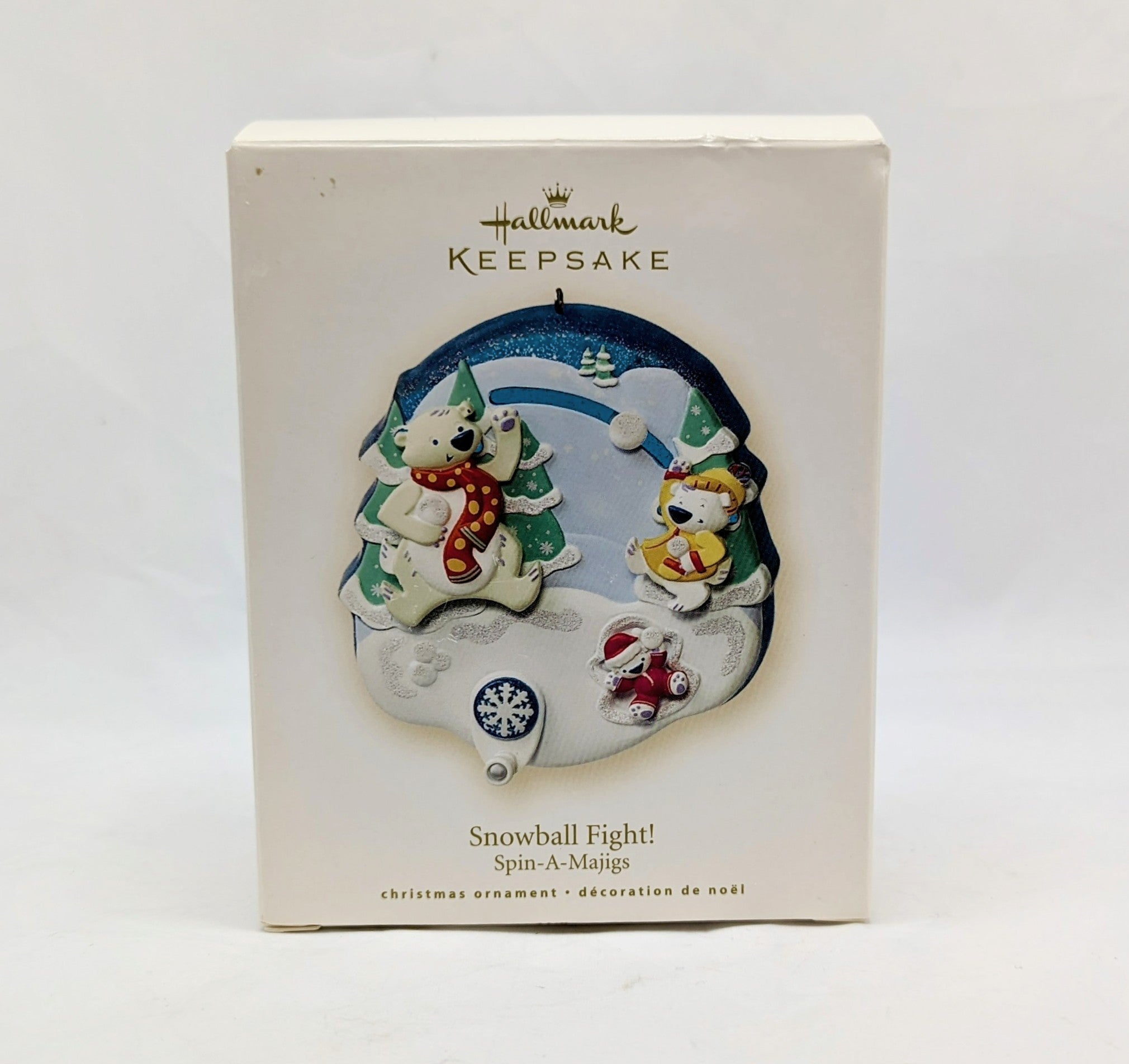 2008 Hallmark Keepsake Snowball Fight Spin-A-Majigs Ornament