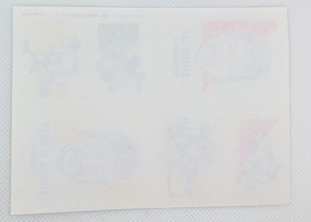 1986 Topps Tattoos Edwin Nunez Cecilio Guante image 2
