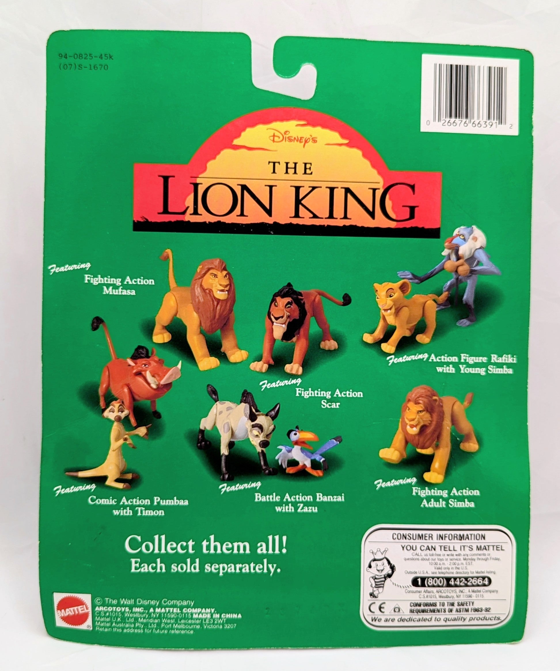 Mattel Disney's The Lion King Comic Action Pumbaa & Timon Ernie Sabella Signed image 2