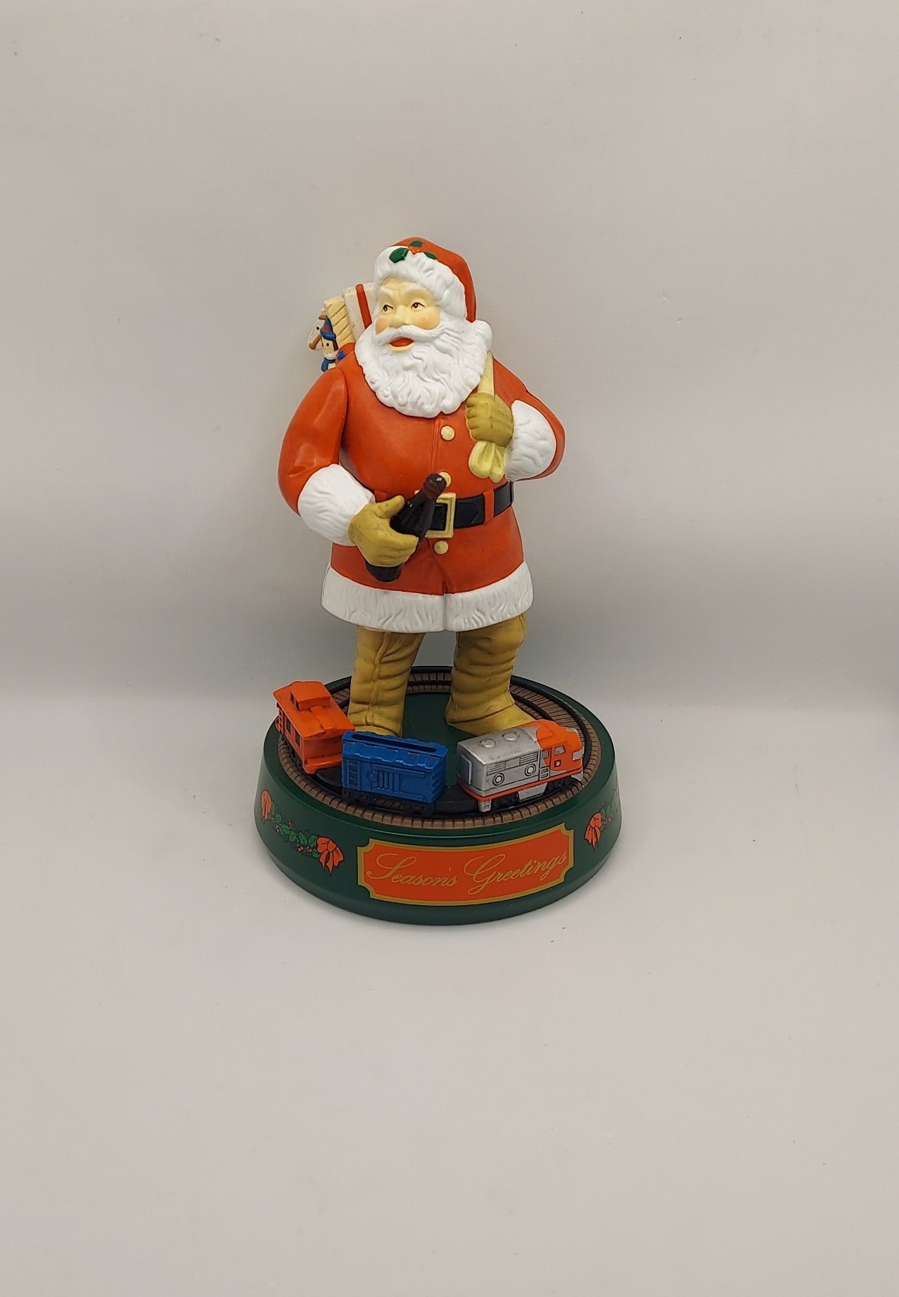 1993 Coca Cola Santa Claus Mechanical Coin Bank 8" image 2