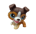 2007 Littlest Pet Shop LPS #237 Brown Collie Dog Blue Eyes Magnet Mouth