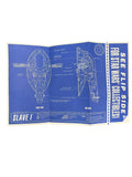 1994 Zanart Star Wars Slave 1 Blueprint 11x14 Poster - DT
