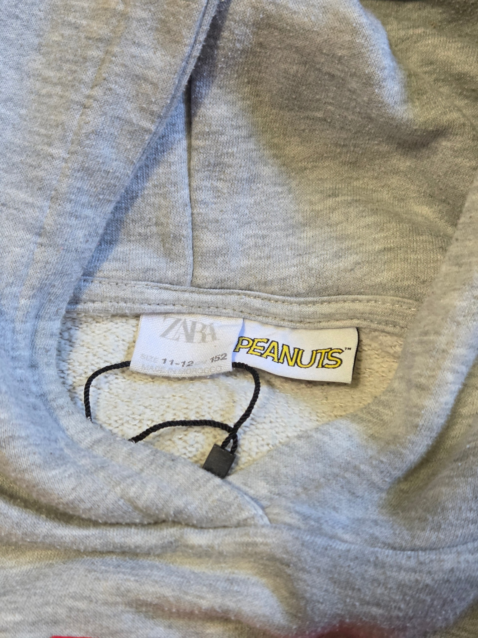 Zara Peanuts Snoopy College League Hoodie Dress Pullover Sweatshirt Size 11-12 image 3