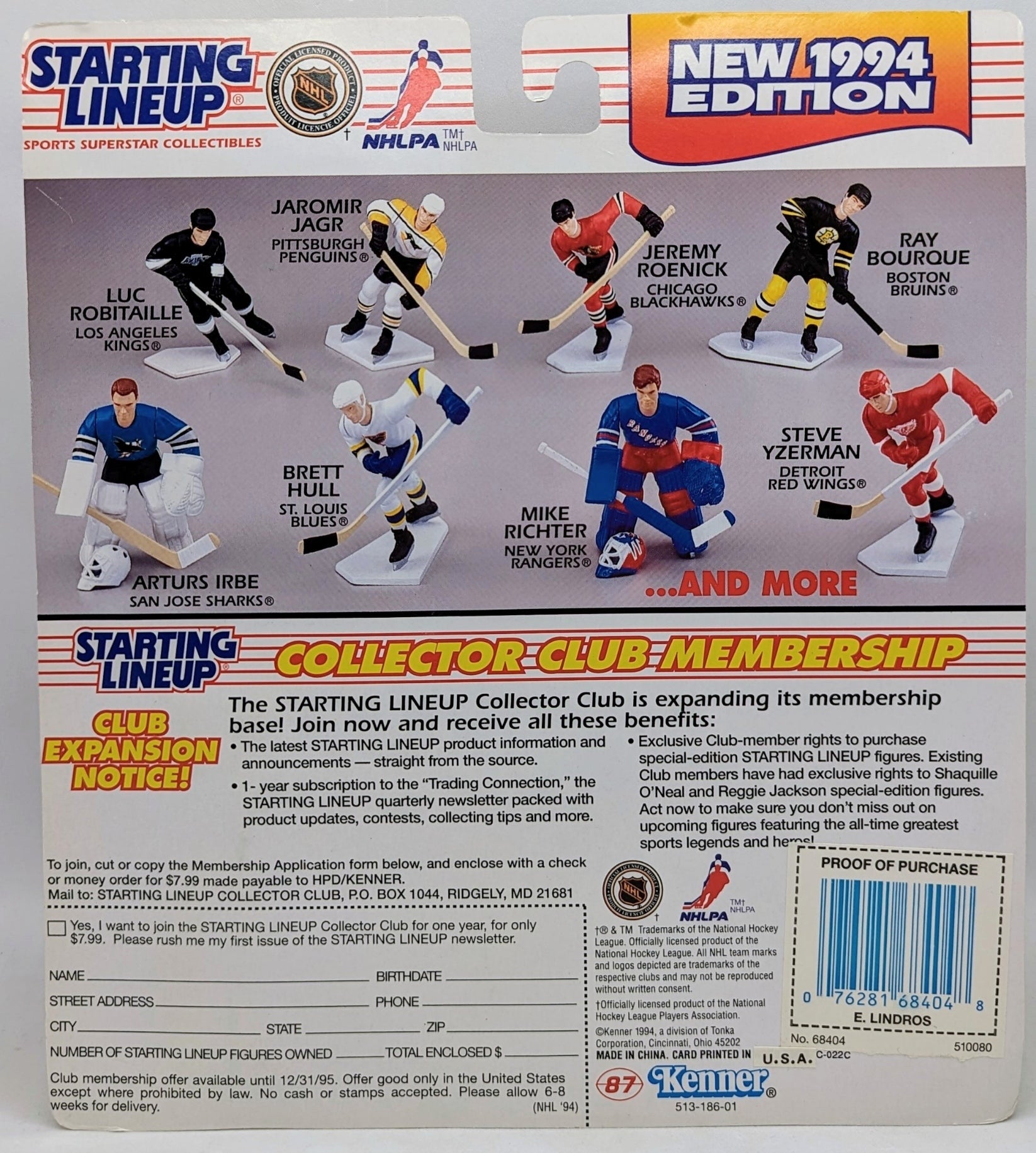 1994 Kenner Starting Lineup Eric Lindros Philadelphia Flyers Hockey NHL Figure image 2