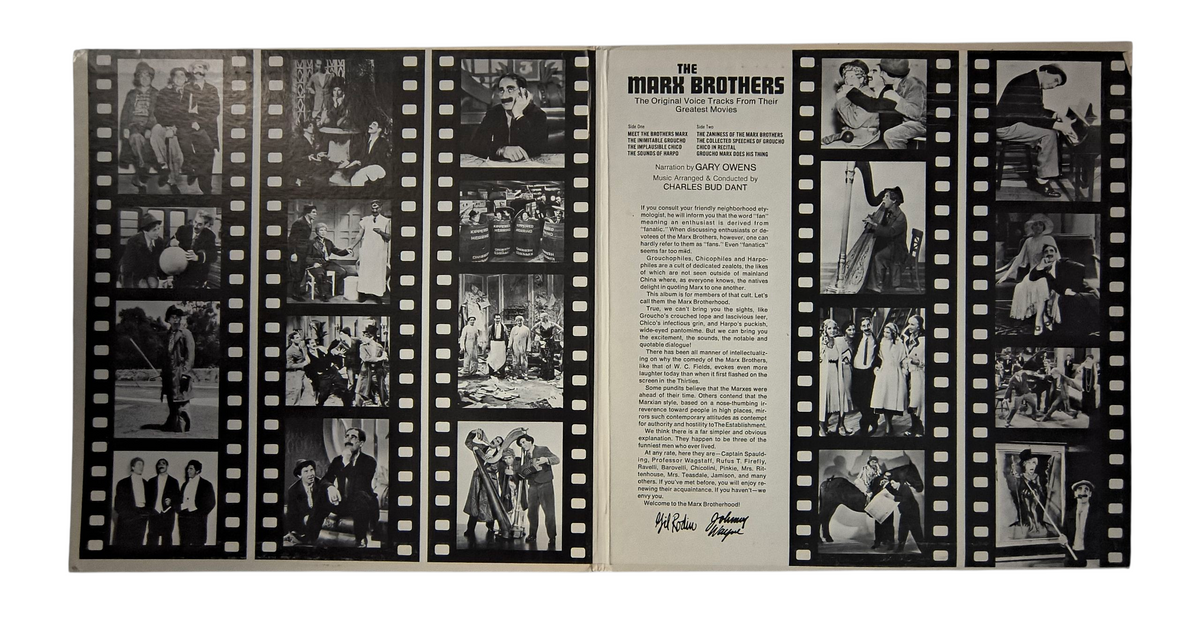 1969 Decca Marx Brothers Original Voice Tracks Greatest Movies Record w/ Poster image 5