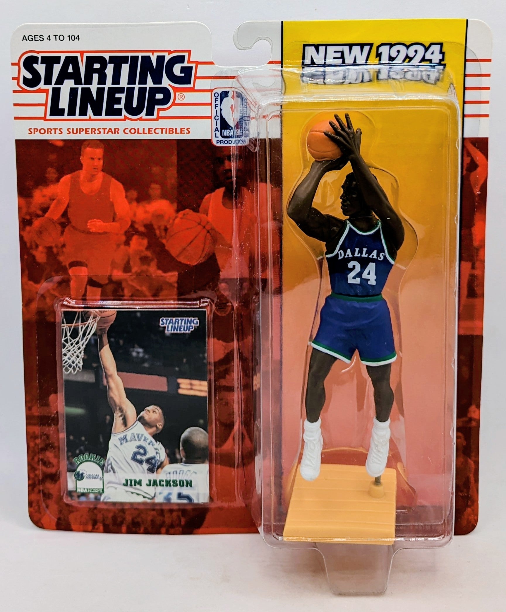 1994 Starting Lineup #24 Jim Jackson Dallas Mavericks Figure