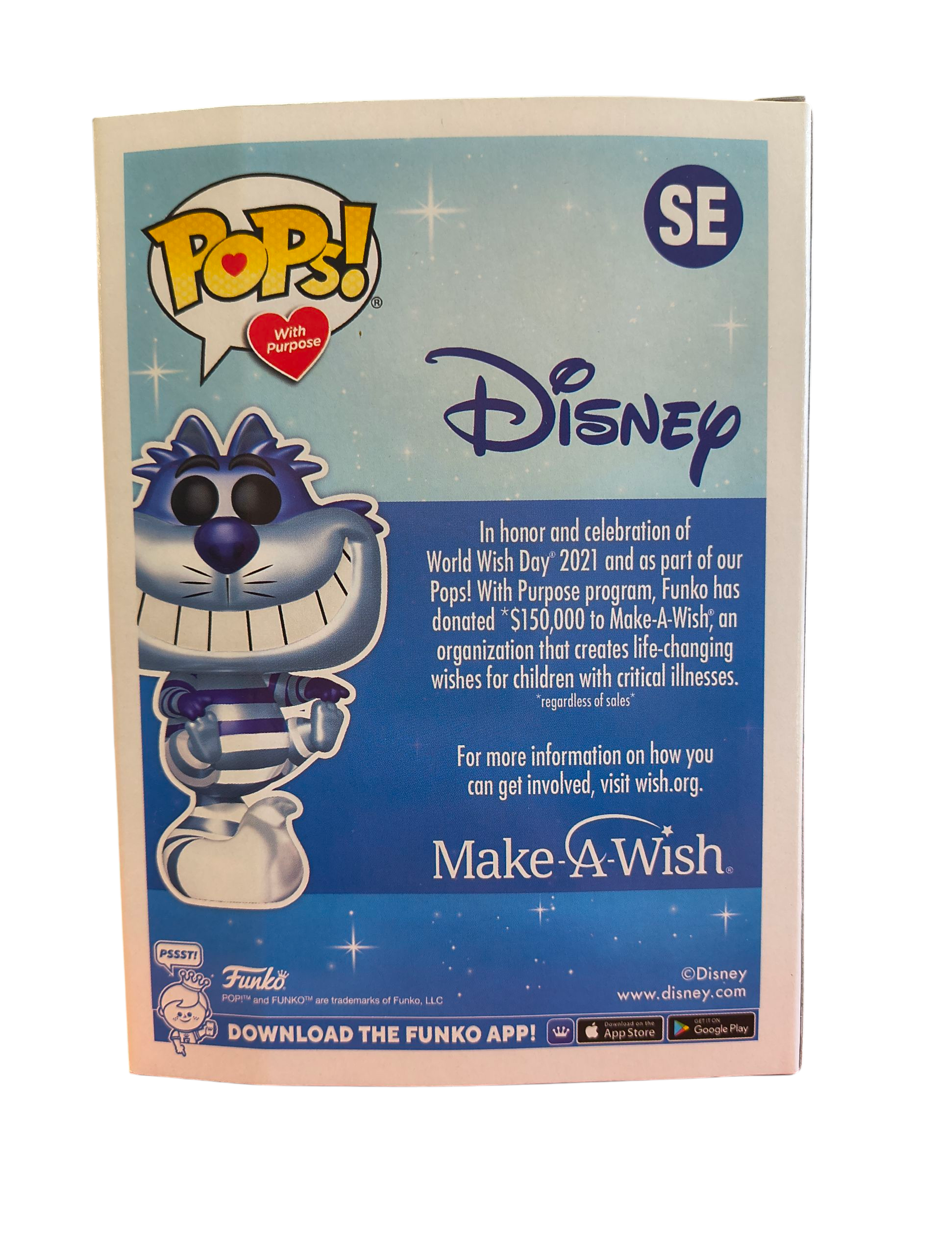 Funko Pops! with Purpose Make A Wish Alice in Wonderland Cheshire Cat #SE image 2