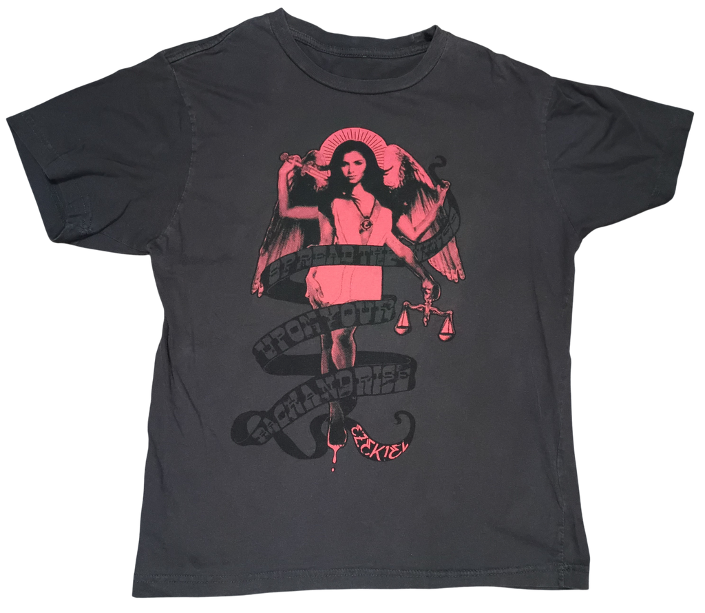 Y2K Skateboard Ezekiel Spread The Wings Upon Your Back And Rise Medium T-Shirt