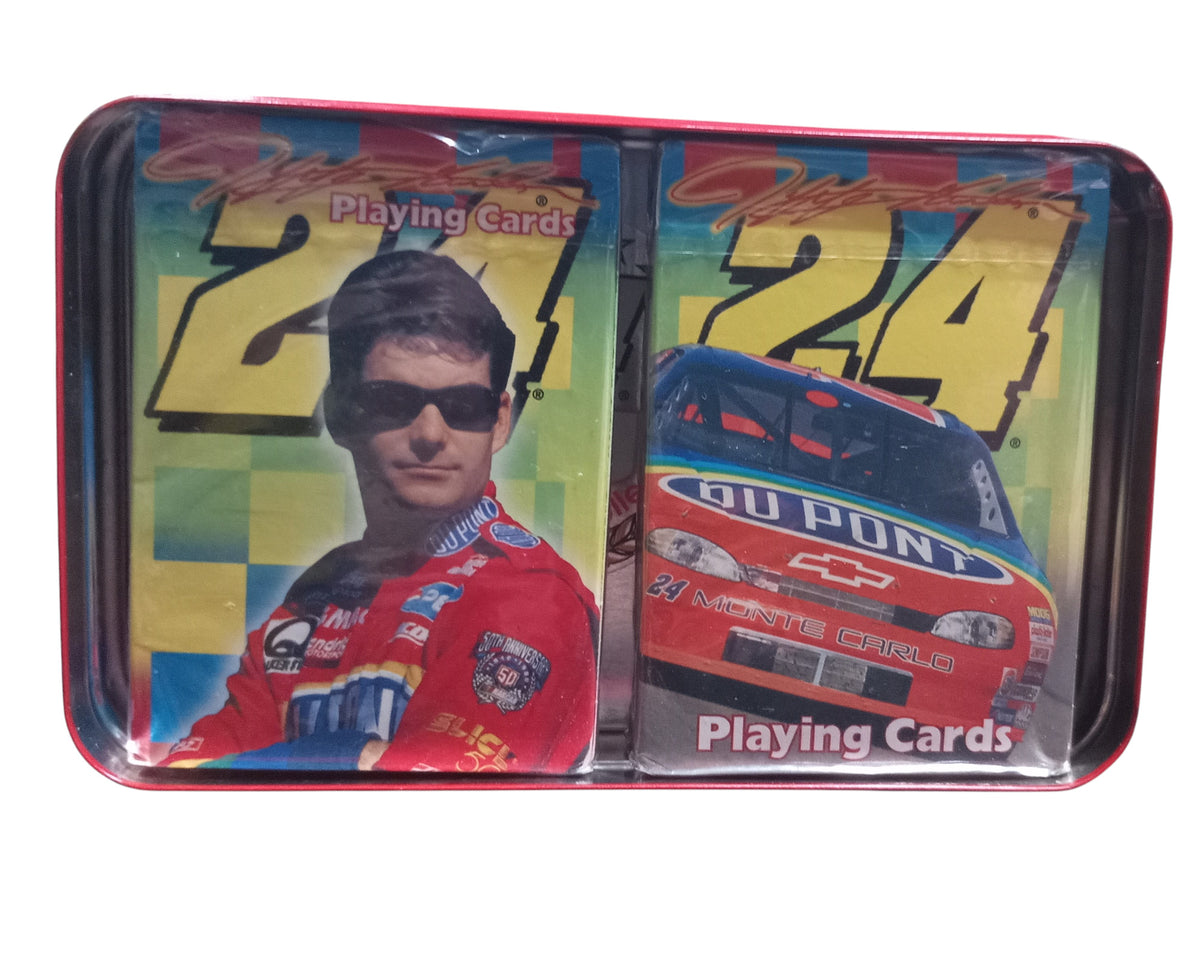 1999 Nascar Jeff Gordon Limited Edition Collector Tin & Two Decks of Cards - DT image 2