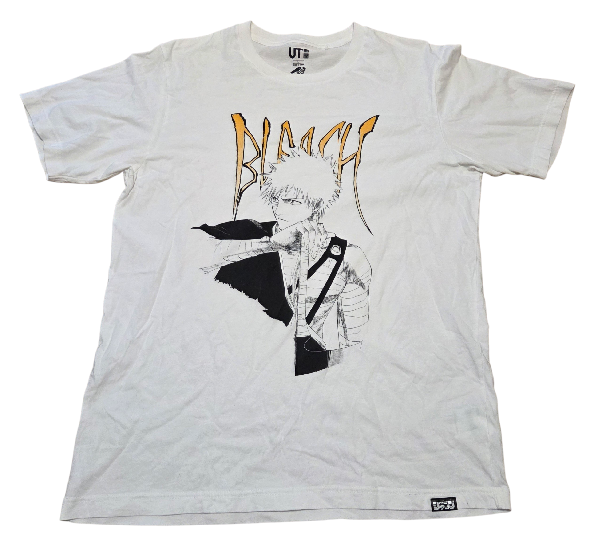 Uniqlo UT Jump 50th Anniversary Collaboration Bleach Ichigo Kurosaki T-Shirt L