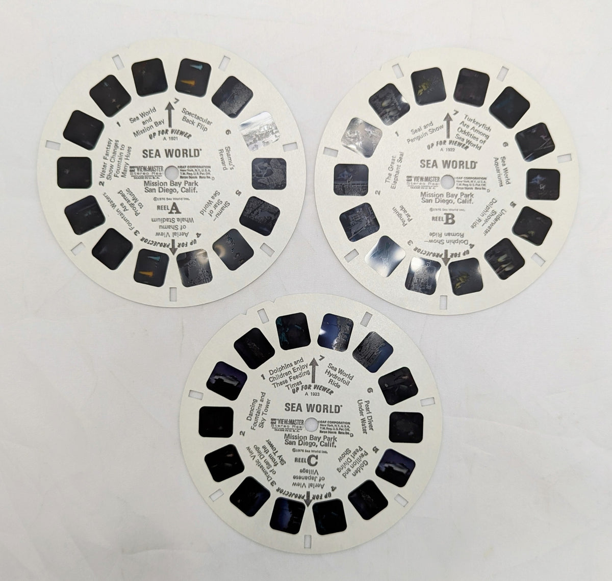 1976 GAF View-Master Sea World California 21 Stereo Pictures 3 Reel Pack image 4