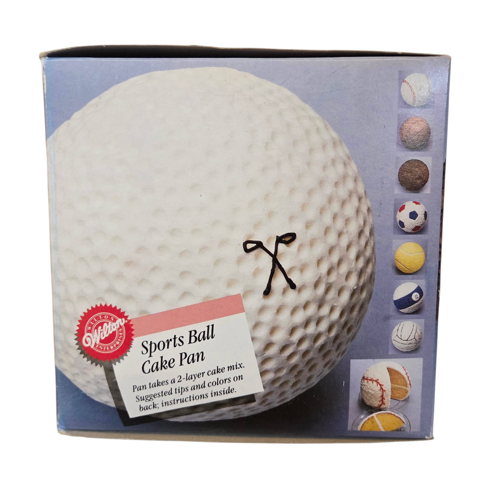 Wilton 3D Diameter 6" Sports Ball Cake Pan Set with Box & Instructions image 2