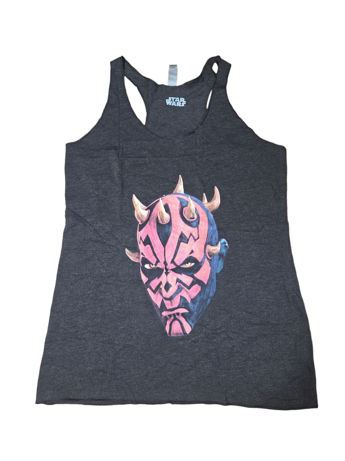 Star Wars: Clone Wars Darth Maul Big Face Black Tank Top Size Medium