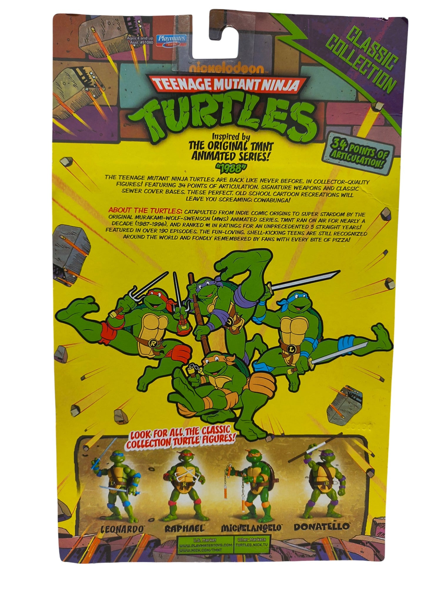 Playmates Teenage Mutant Ninja Turtles TMNT Classic Collection Leonardo Figure image 2