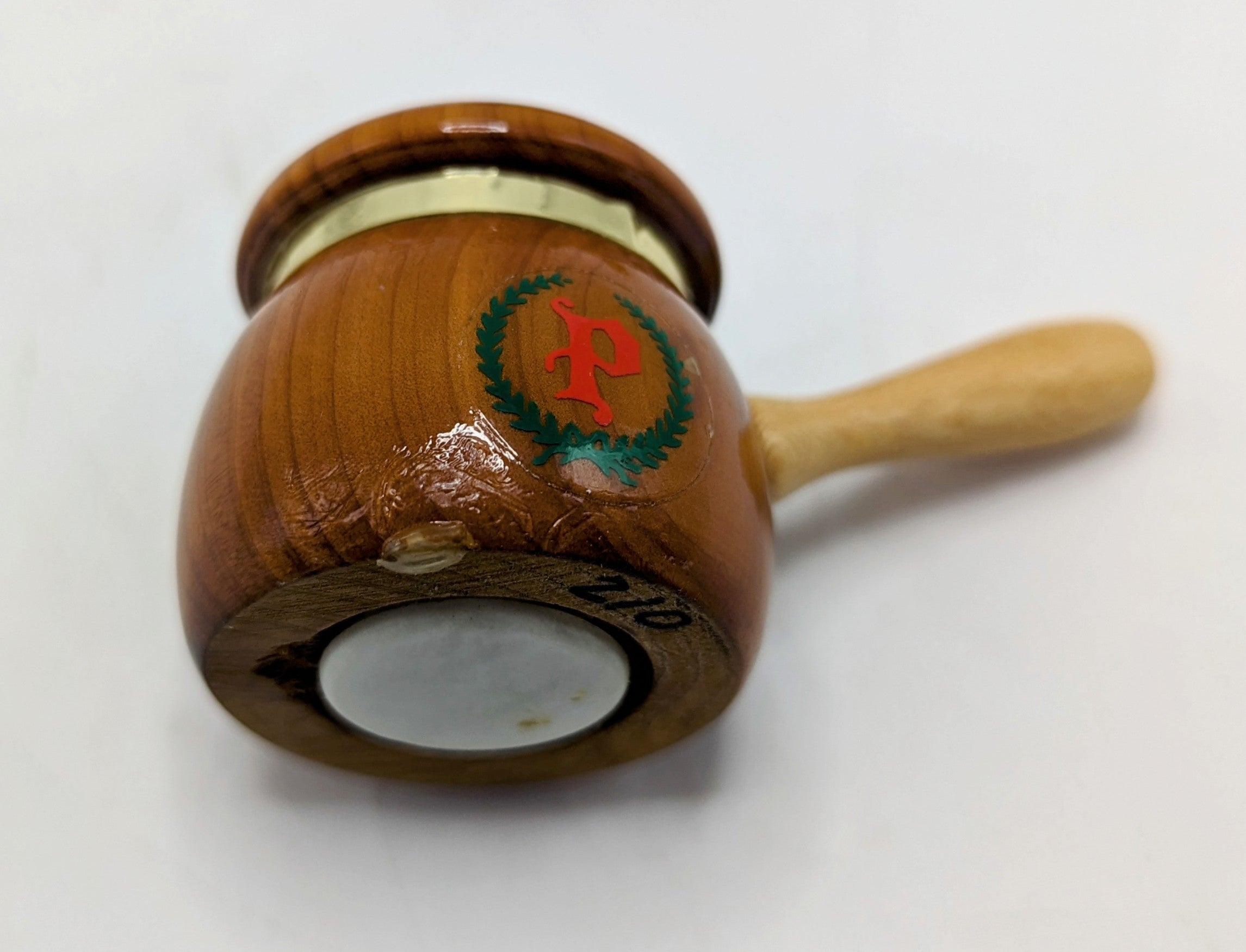 Vintage Jackson Hole Wyoming Wooden Pot Saucepan Salt & Pepper Shakers image 3