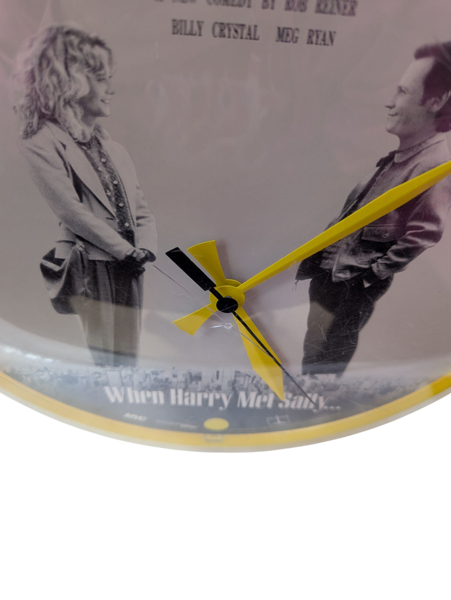 1989 Nelson When Harry Met Sally Plastic Round Wall Clock 12" image 3