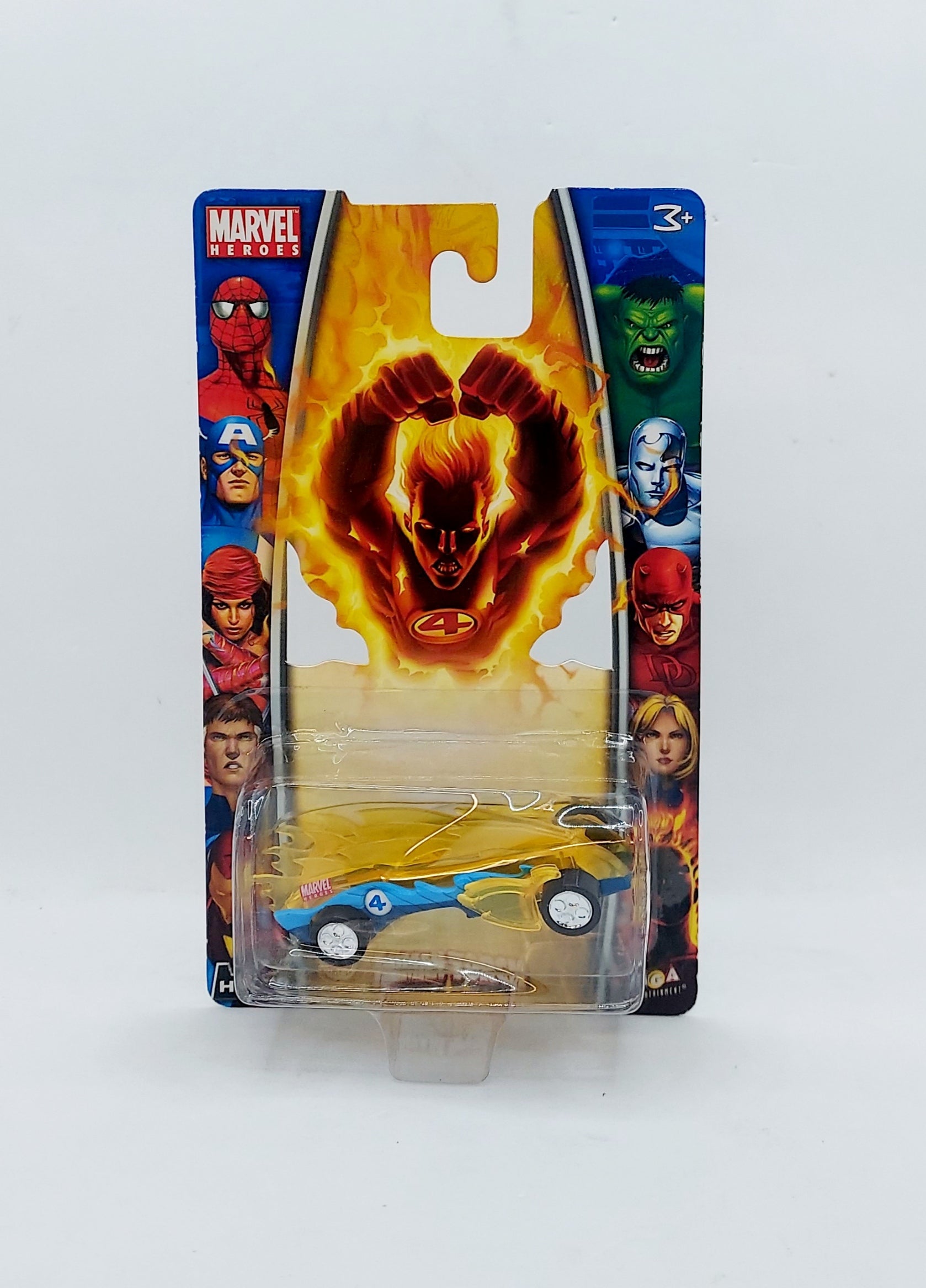 2006 MGA Marvel Heroes Human Torch Die-Cast Car Blue HT130