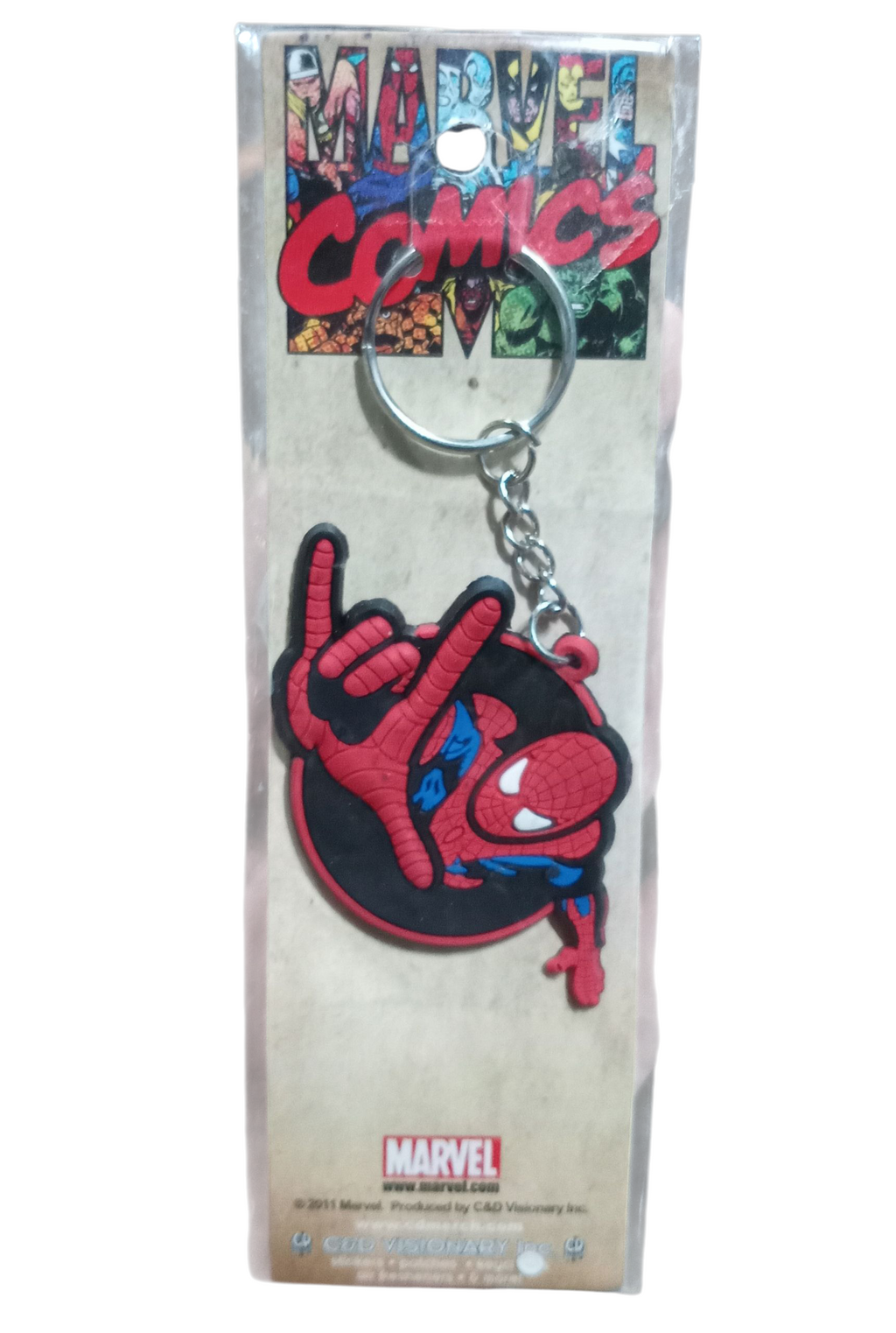 2011 Marvel Comics Spider-Man Rubber Keychain - DT