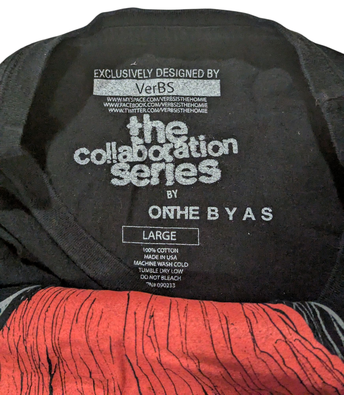 On the Byas Collaboration Series VerBs Mens Large T-Shirt image 3