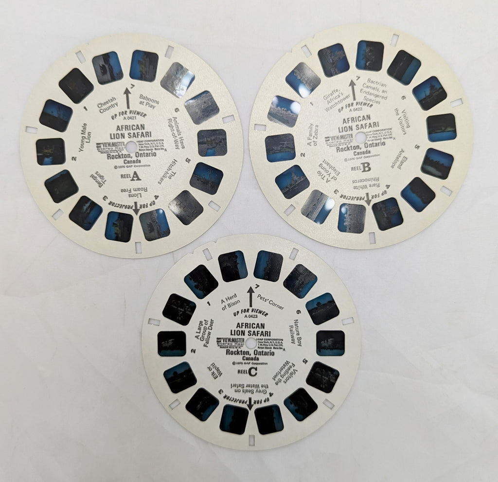 1976 GAF View-Master African Lion Safari Rockton Ontario 3 Reel Pack image 4