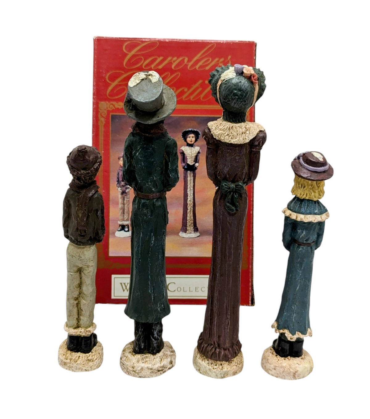 Windsor Collection Pencil Family Carolers Collectible Figurine Set Of 4 image 2