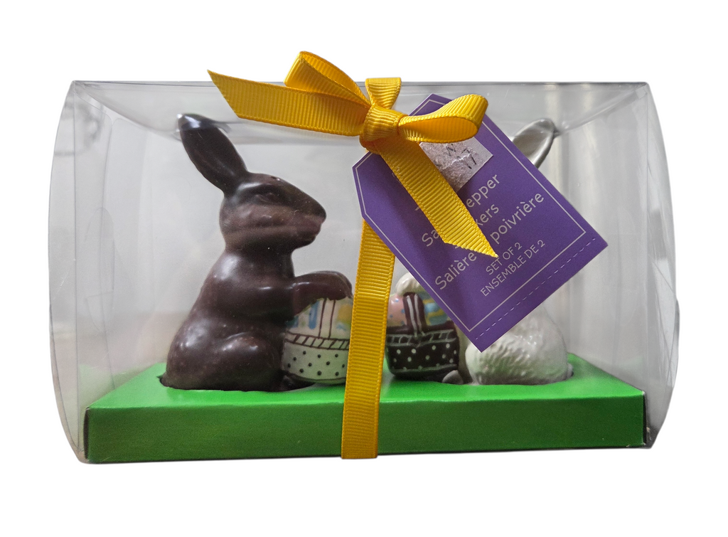 Hallmark Chocolate Easter Bunnies Ceramic Salt And Pepper Shakers image 2