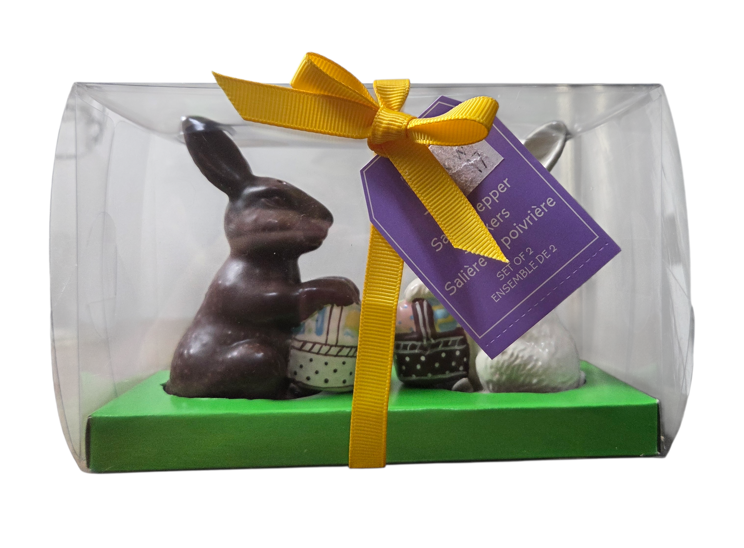 Hallmark Chocolate Easter Bunnies Ceramic Salt And Pepper Shakers image 2