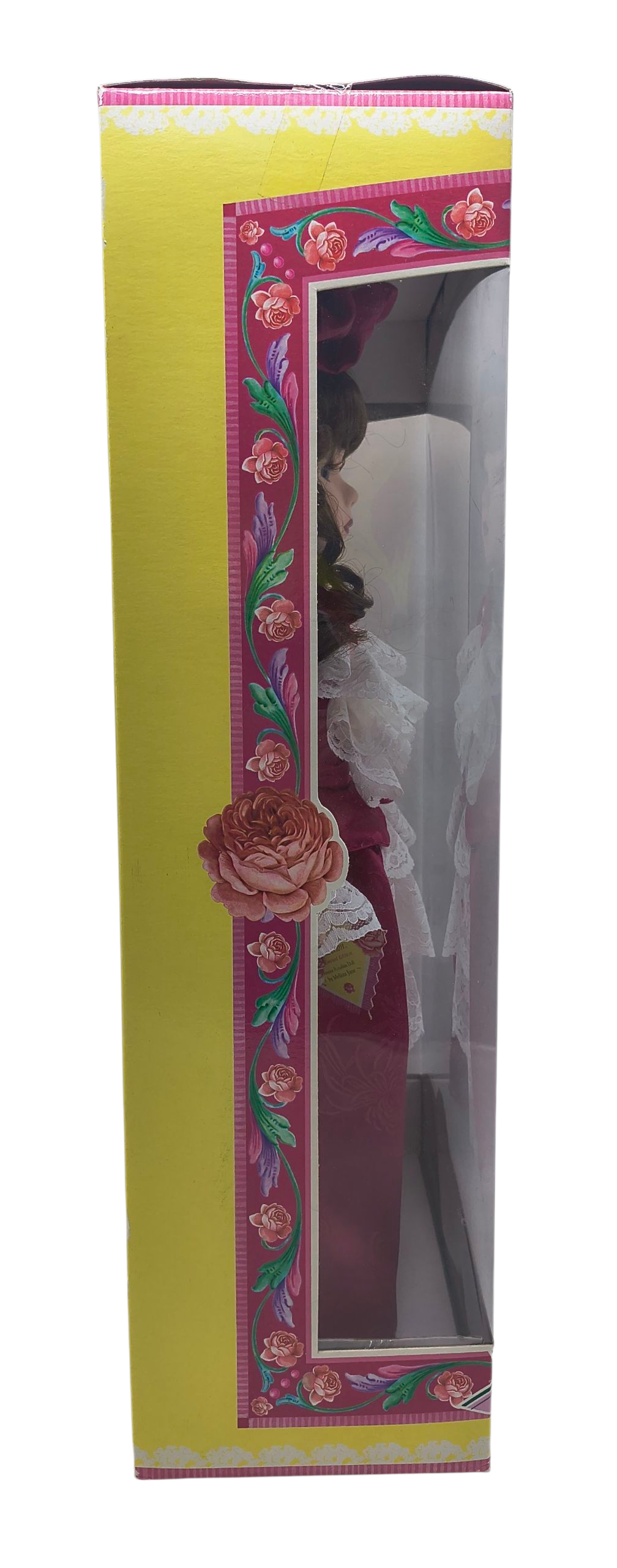 1997 Brass Key Melissa Jane Victorian Rose Red Satin Dress & Lace Trim 16" Doll image 4