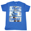 Star Wars Fight The Empire Chewbacca R2D2 Finn Graphic Blue Medium T-Shirt