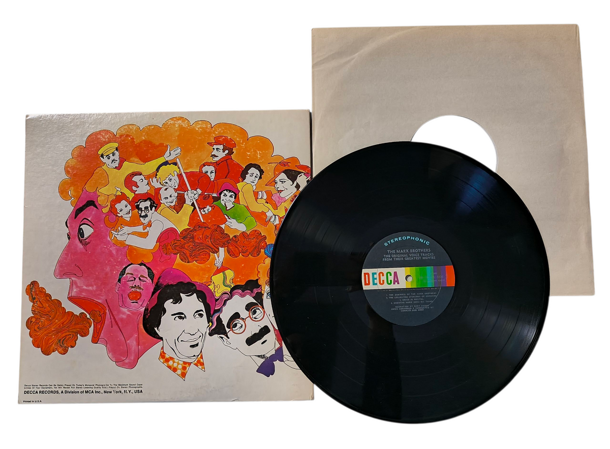 1969 Decca Marx Brothers Original Voice Tracks Greatest Movies Record w/ Poster image 2