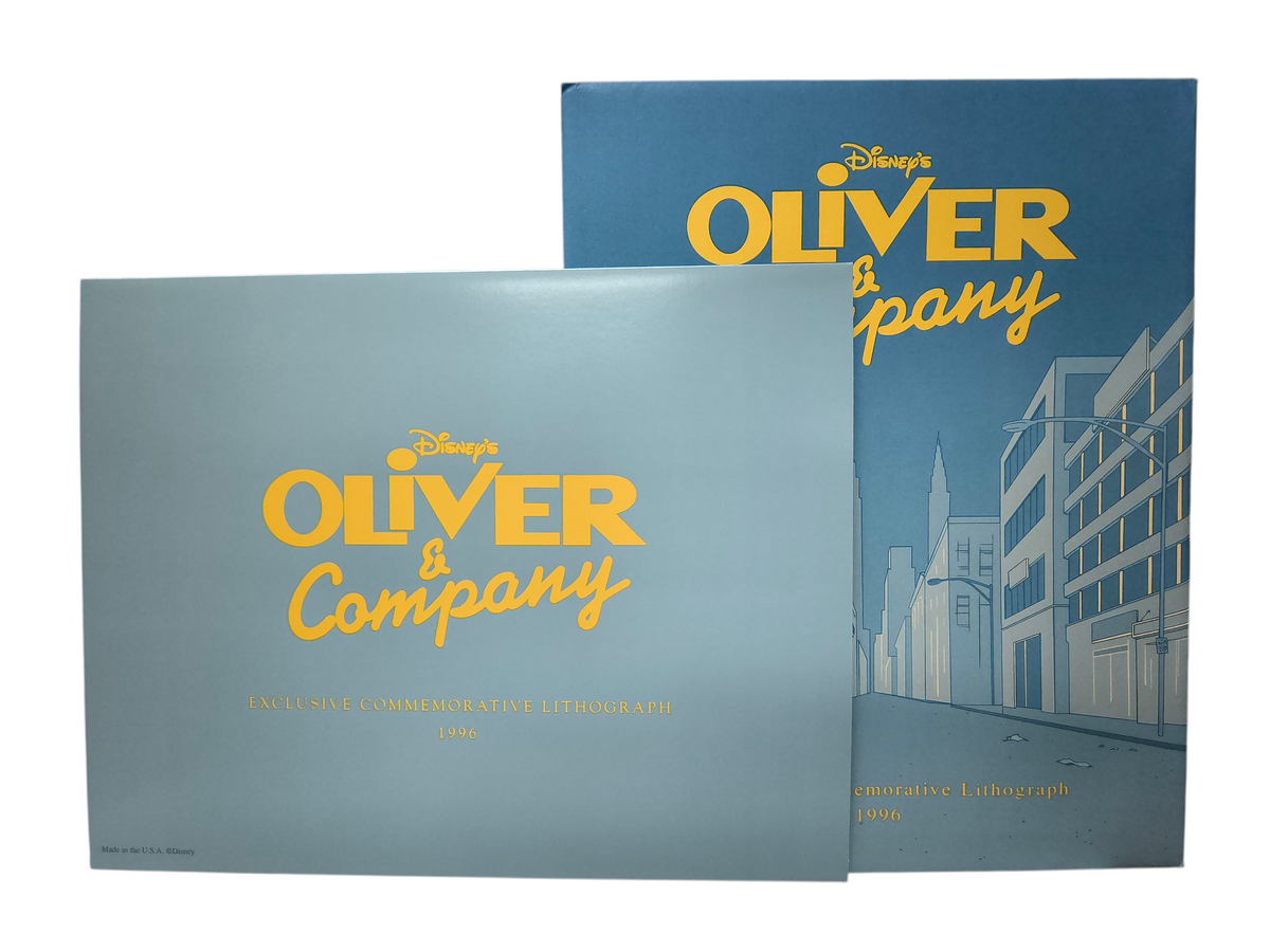 1996 Disney Store Exclusive Oliver & Company Commemorative Lithograph image 2
