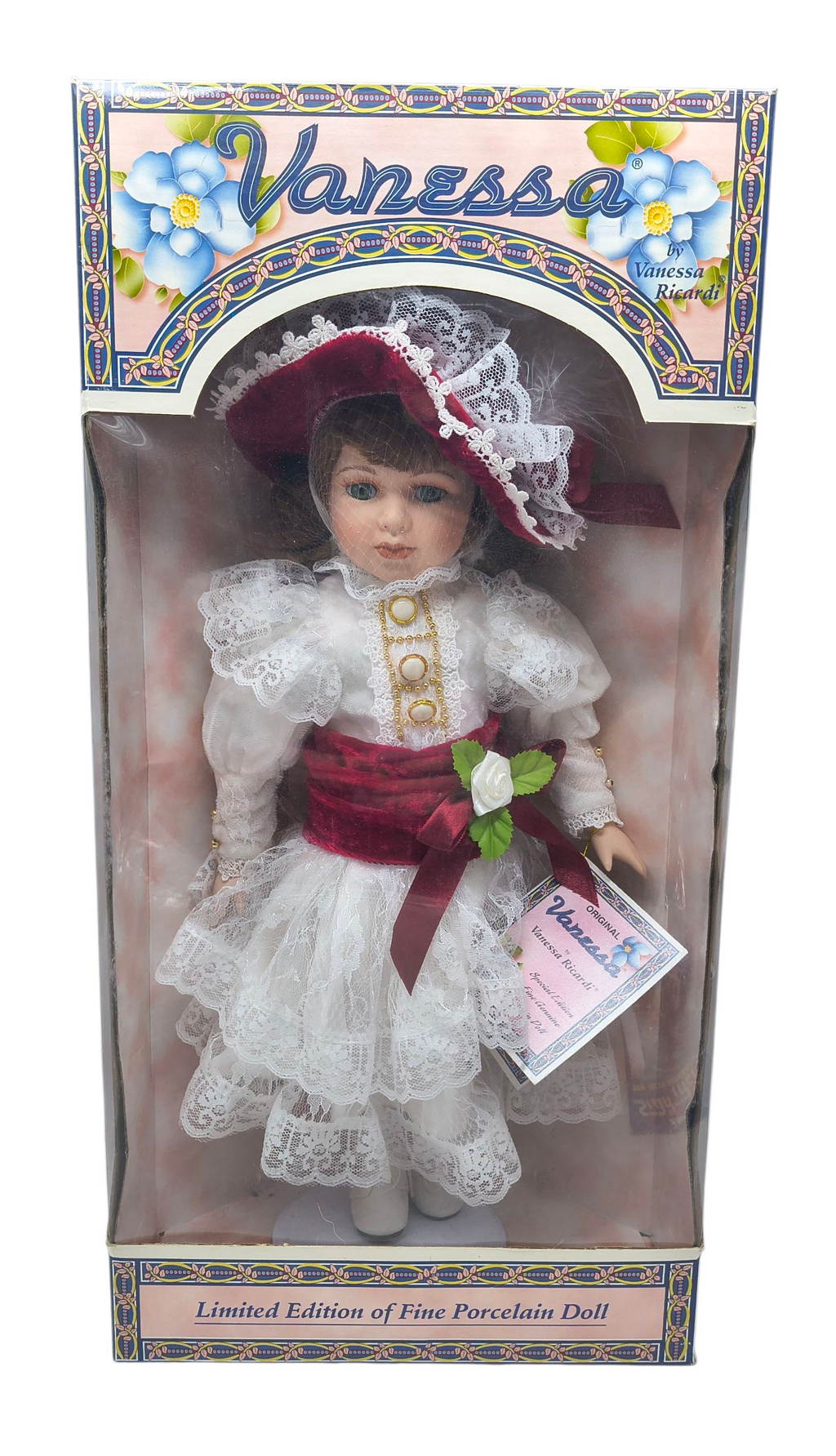1997 Vanessa Ricardi Limited Special Ed. Porcelain 16" Vanessa Doll White Dress