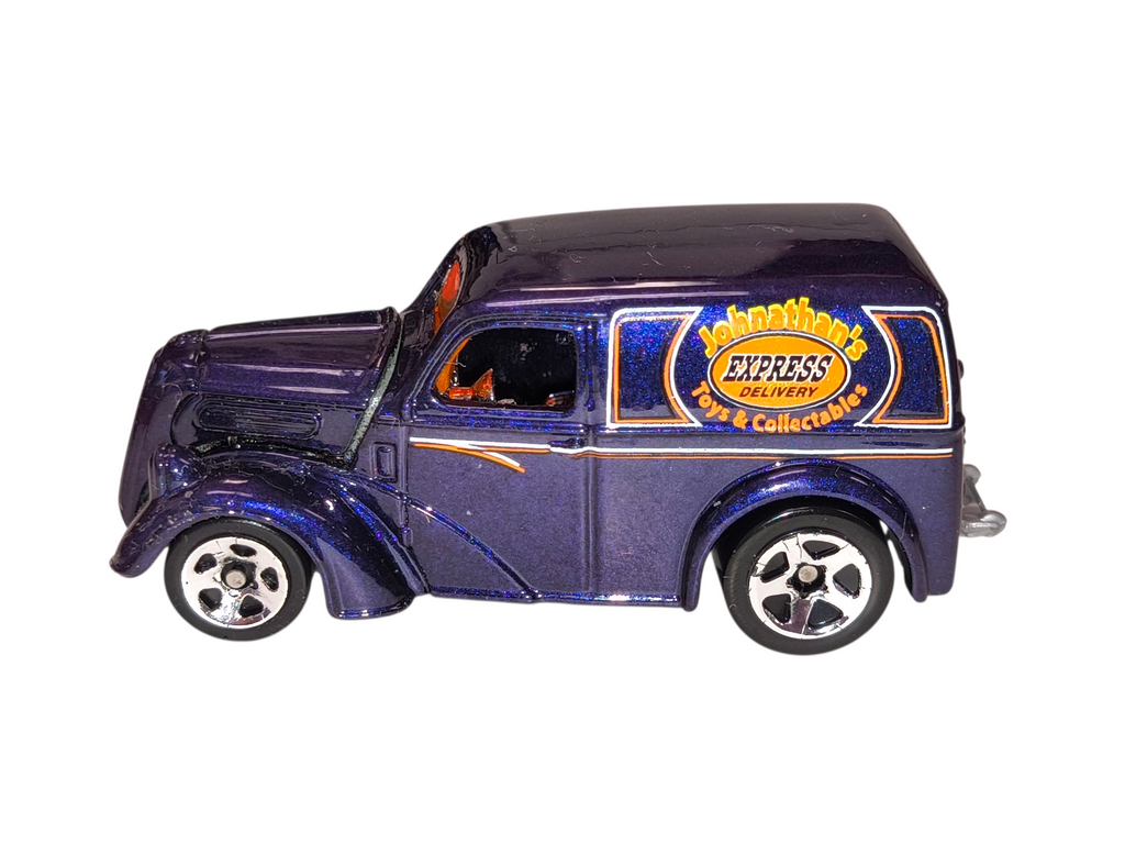 2000 Mattel Hot Wheels #77 First Editions 17/36 Anglia Panel Truck Purple 1/64 image 2