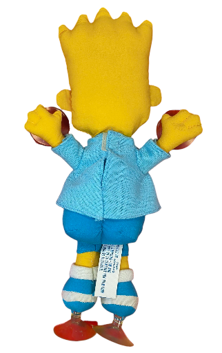 1990 The Simpsons - Bart Window Cling No Way Man Plushie image 2