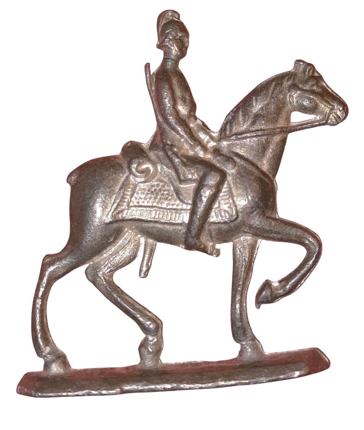 Vintage Lead Soldier w/ Horse Cavalry Collectible Not Painted 2”