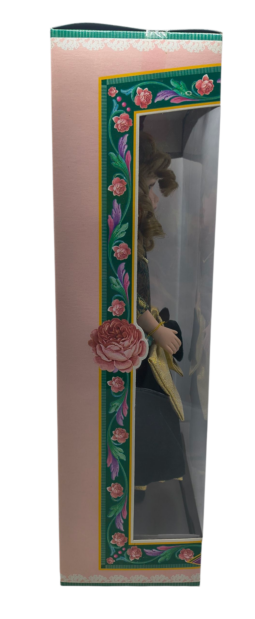 1997 Brass Key Melissa Jane Victorian Rose Green Dress w/ Gold Bow 16" Doll image 4