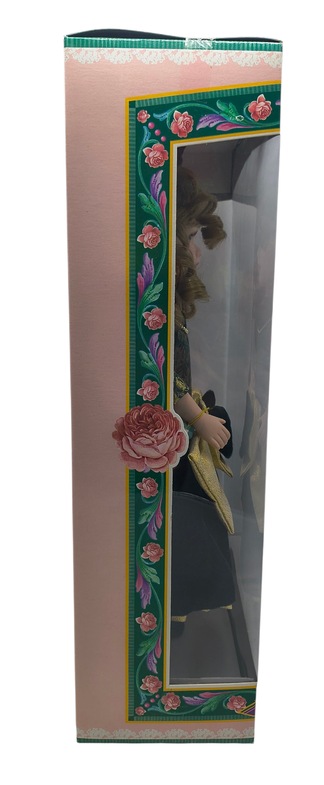 1997 Brass Key Melissa Jane Victorian Rose Green Dress w/ Gold Bow 16" Doll image 4