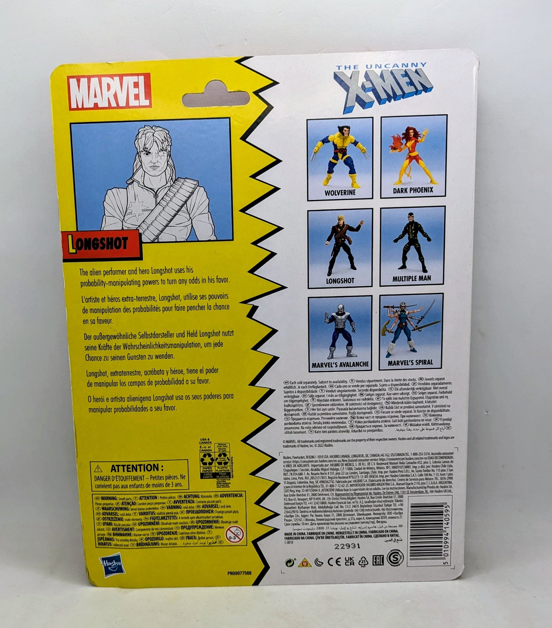 Marvel Legends Retro The Uncanny X-Men: Longshot 6" Action Figure image 2