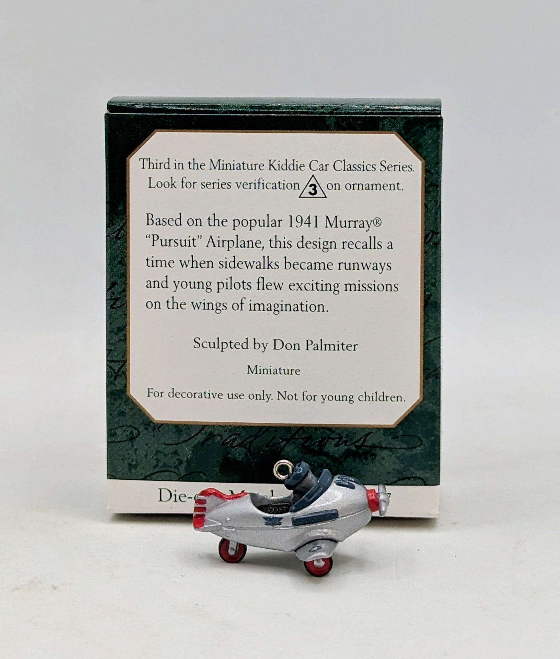 1997 Hallmark Keepsake Miniature Murray Pursuit Airplane Ornament image 2