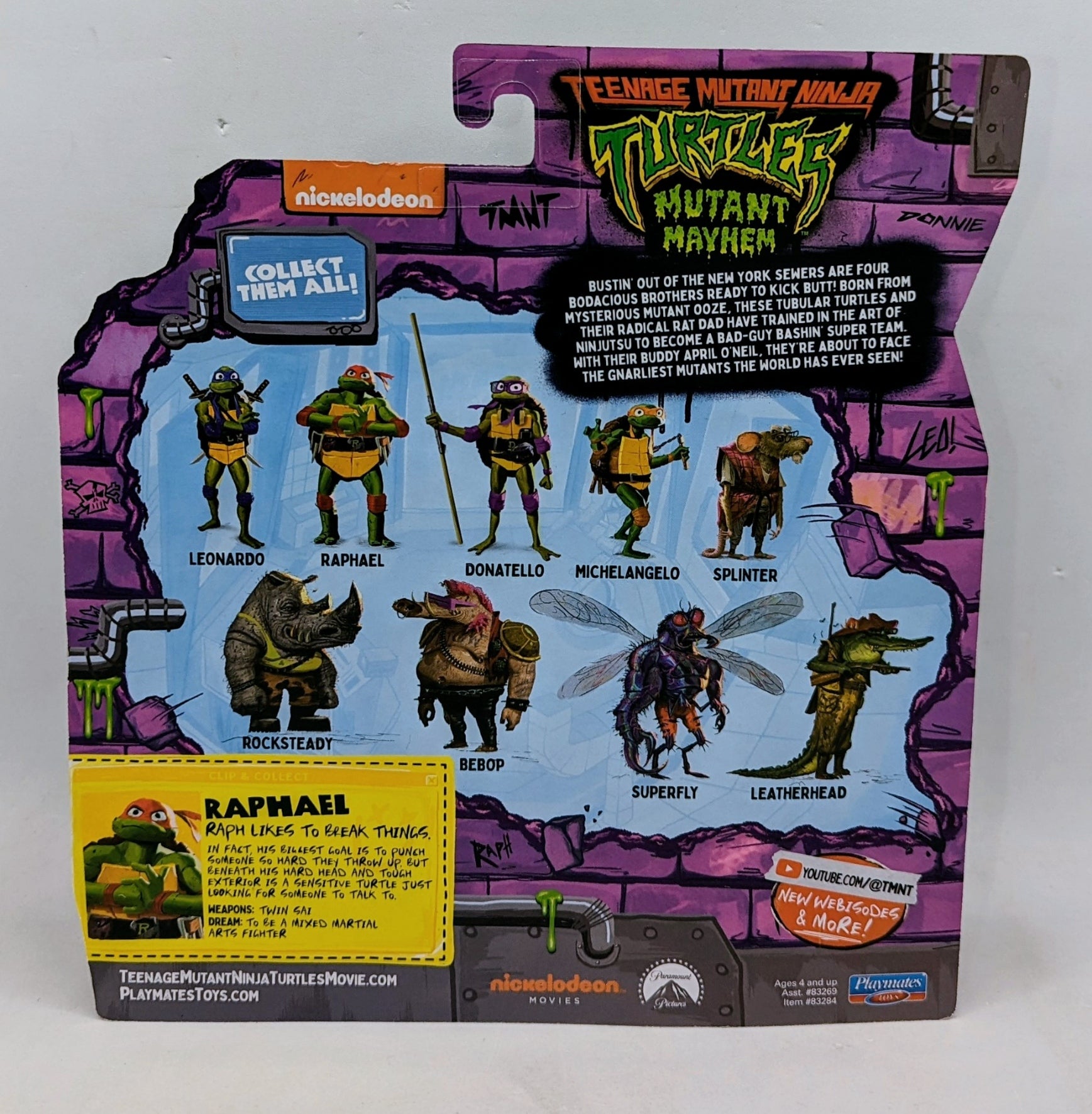 Playmates Teenage Mutant Ninja Turtles: Mutant Mayhem Raphael 4.65" Figure image 2