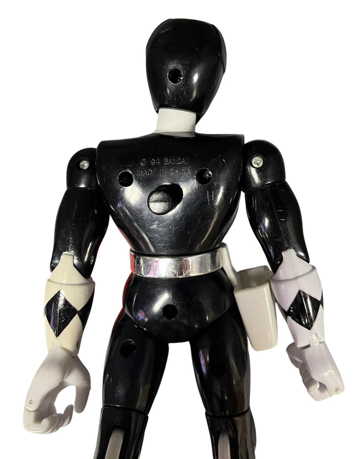1993 Bandai Mighty Morphin Power Rangers Black Ranger Zack 8” Figure - Wear image 2