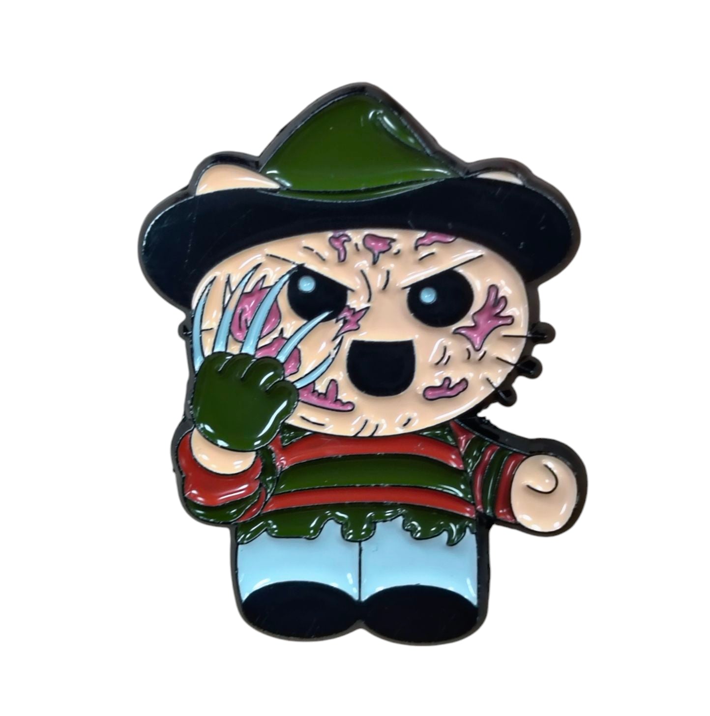 Sanrio x Nightmare On Elm St. Hello Kitty As Freddy Krueger Enamel Pin