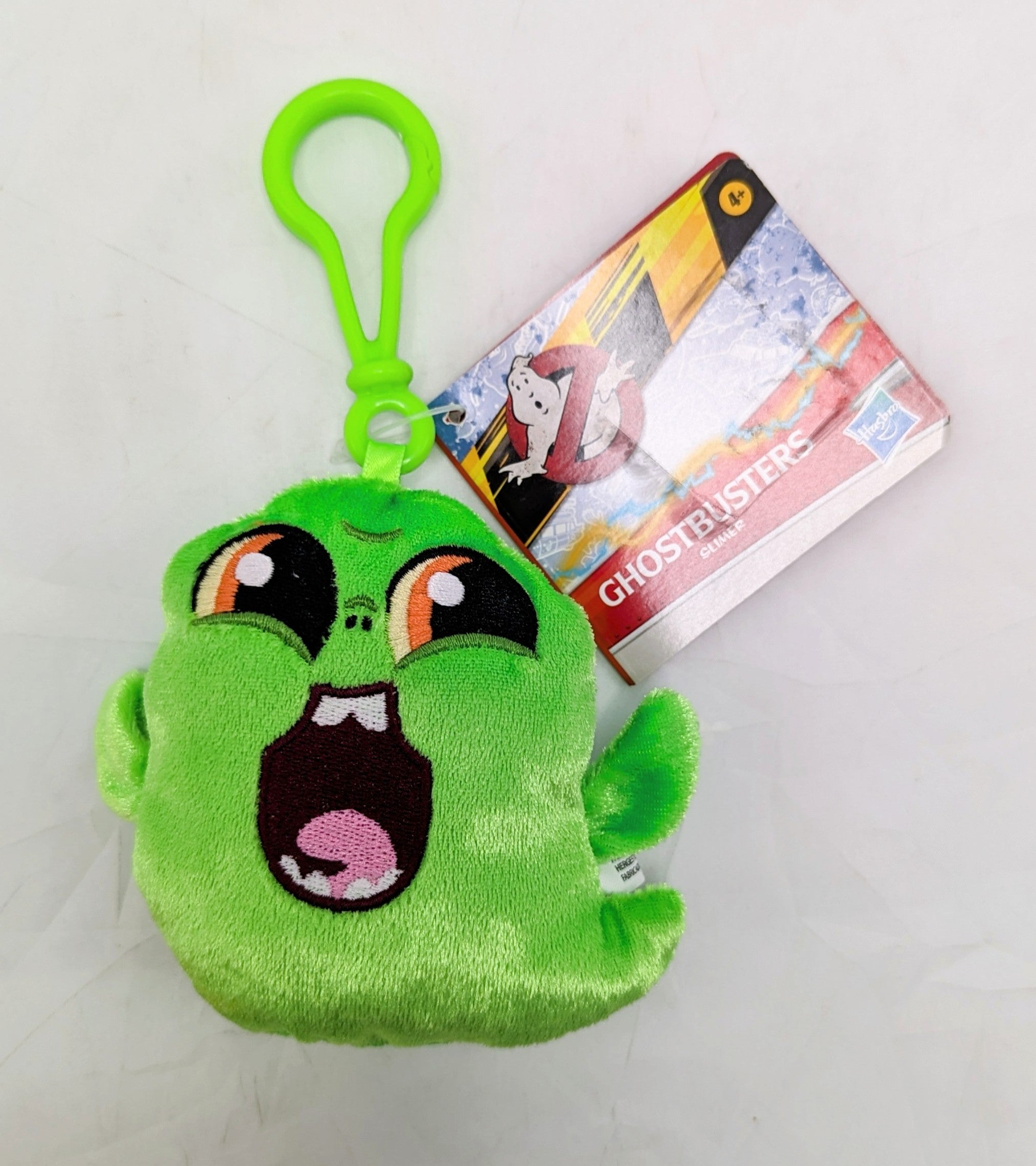 2020 Hasbro Ghostbusters Slimer Plush Bag Clip 4 inch