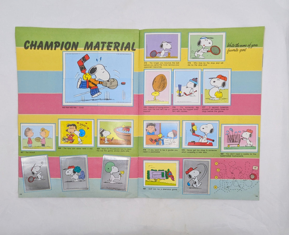 1986 Panini Peanuts I Love Snoppy Sticker Album - Complete image 14