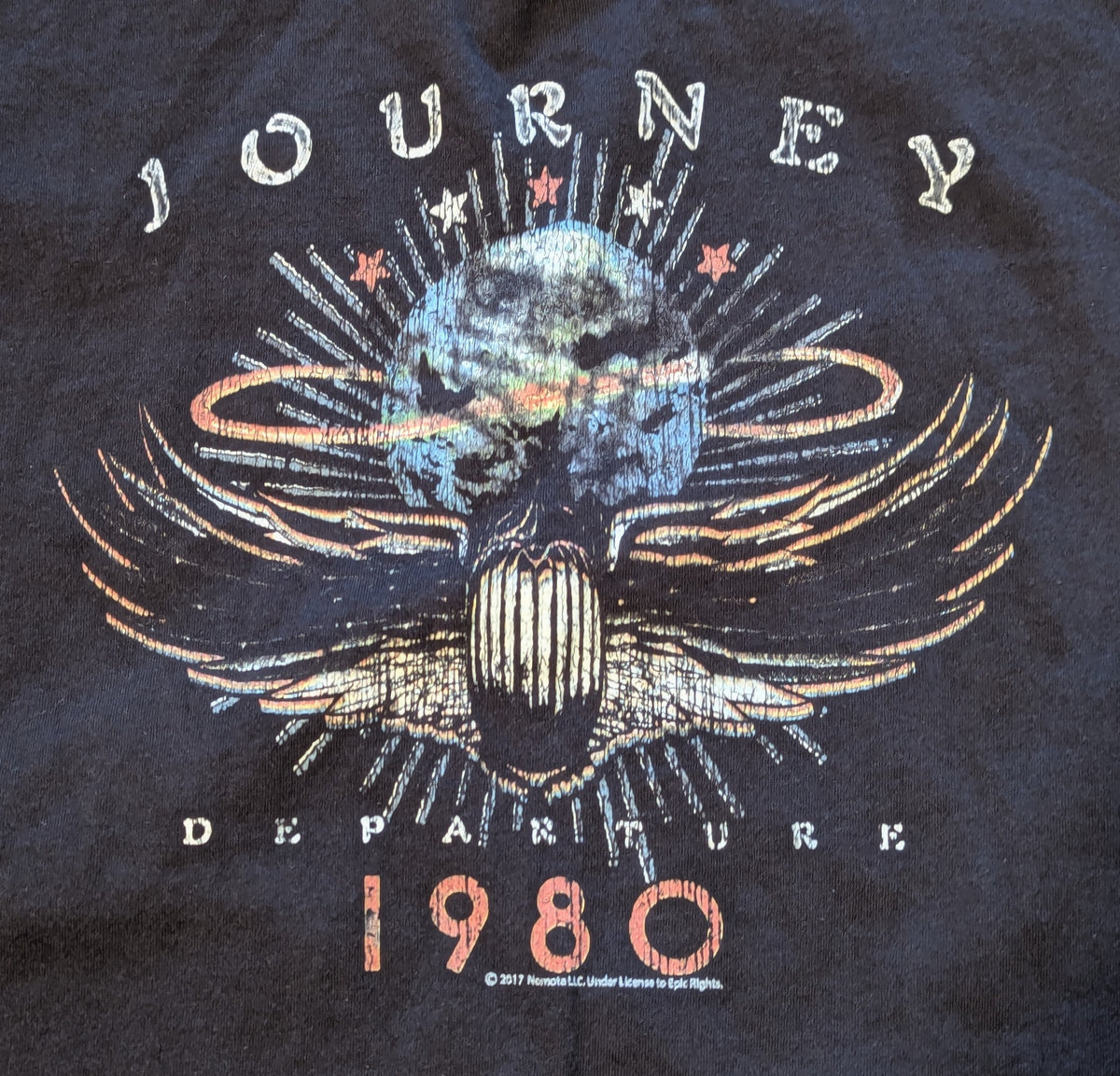 Journey Departure Album Tour 1980 Men's T Shirt Rock Band Size Medium image 3