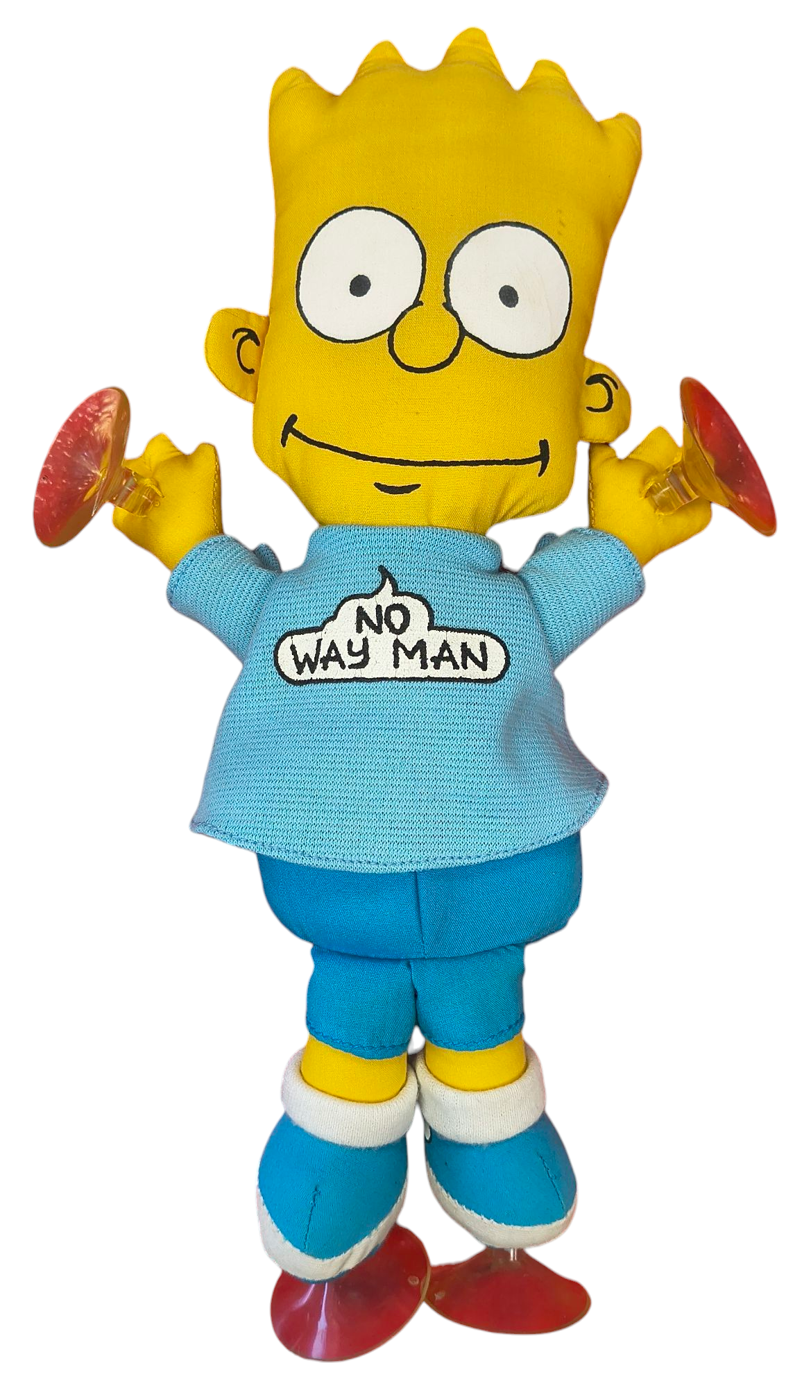 1990 The Simpsons - Bart Window Cling No Way Man Plushie