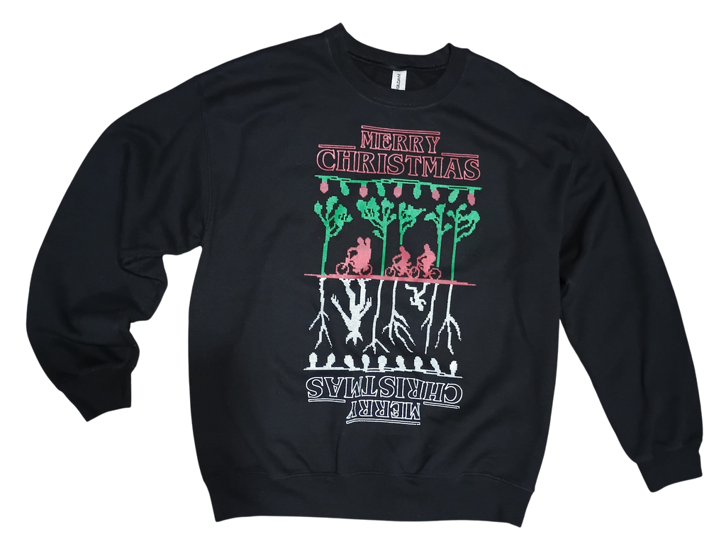 Netflix Stranger Things The Upside Down Ugly Christmas Sweater Mens Large