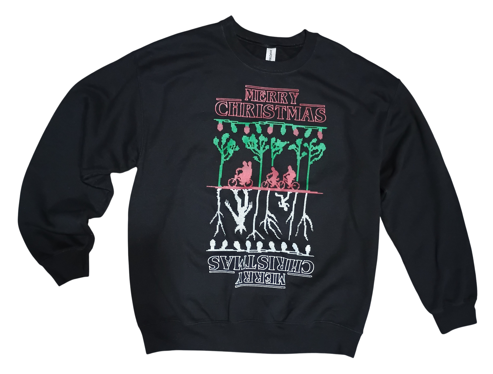 Netflix Stranger Things The Upside Down Ugly Christmas Sweater Mens Large