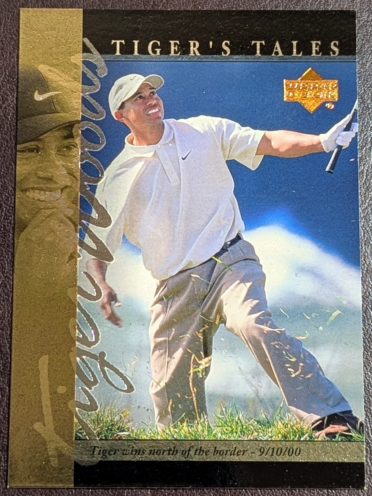 2001 Upper Deck Tiger Woods Tiger Tales #TT29 PGA Tour Wins North of Border